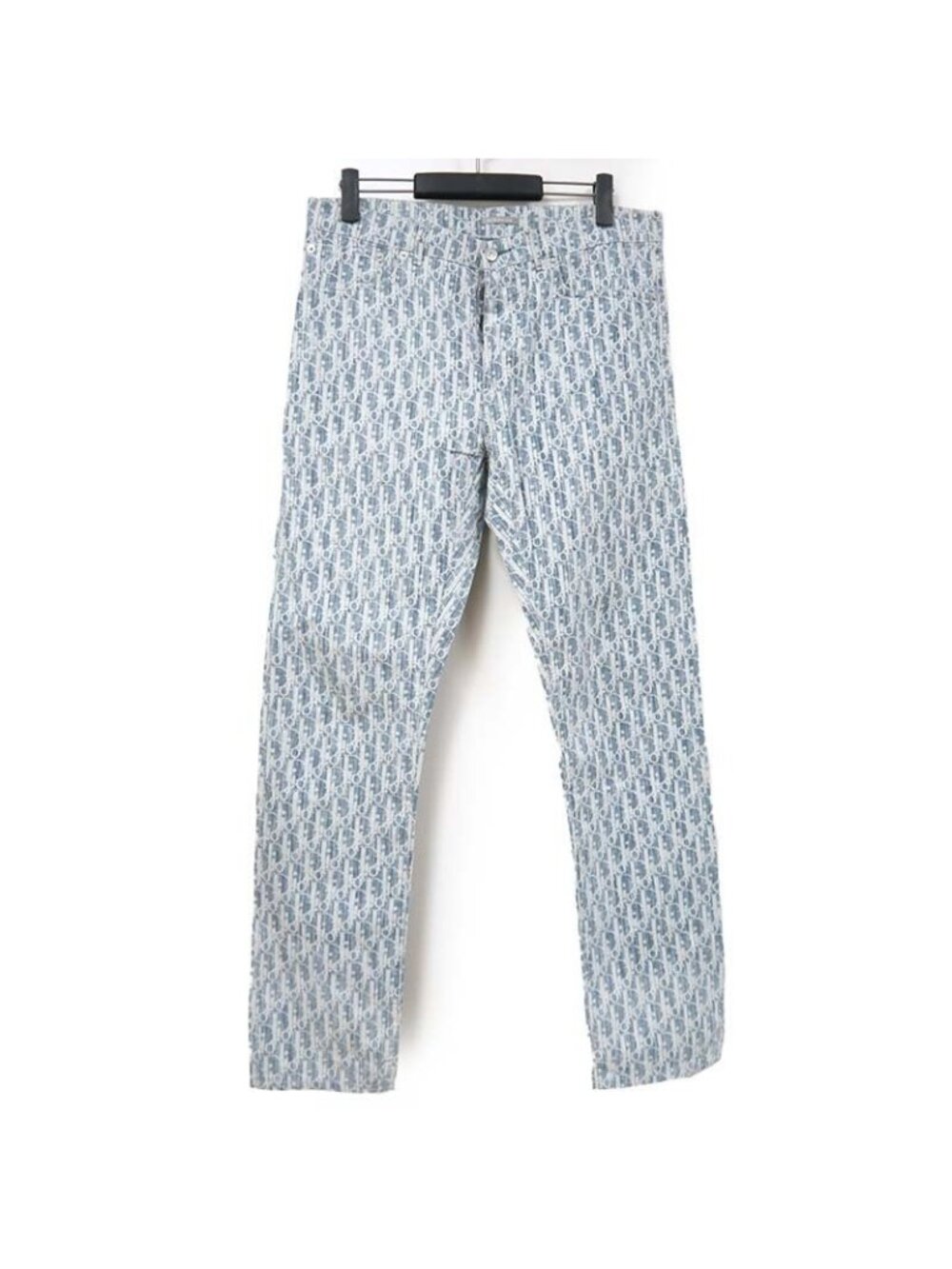 Dior Cotton Pants Oblique Size 30 Blue